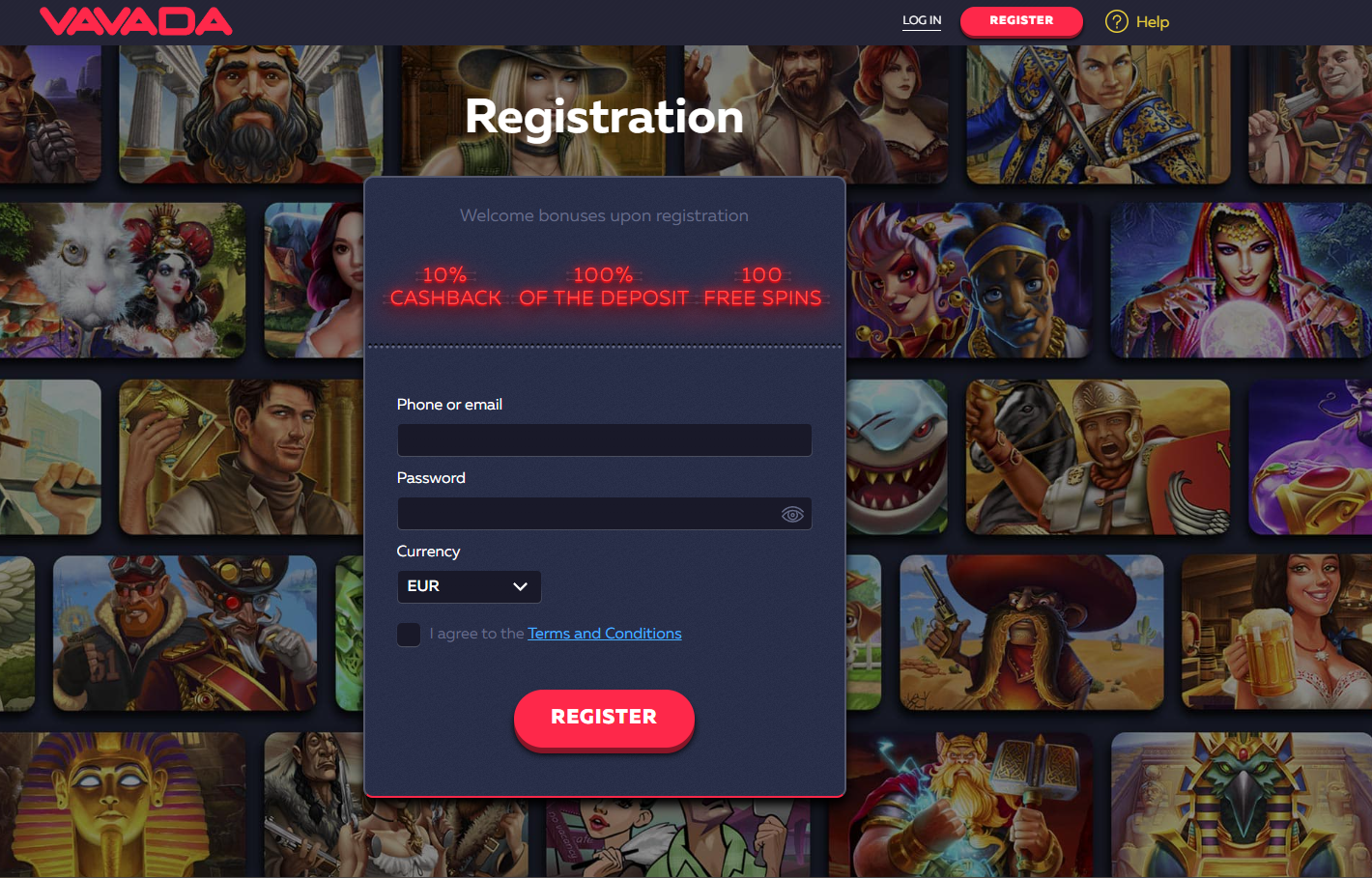 Vavada registracija